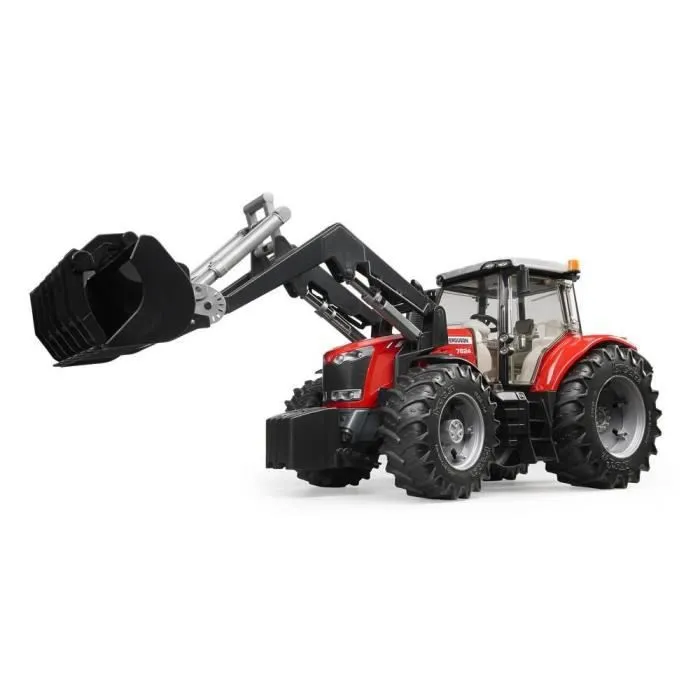 Tracteur Massey Ferguson 7600 avec fourche - BRUDER - Modèle 3047 - Garçon - Echelle 1:16-0