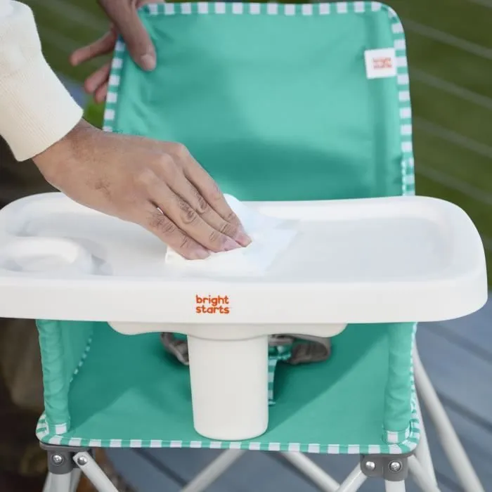 BRIGHT STARS Pop N Dine- Chaise haute pour repas bébé, pliable, nomade, de voyage, Léger, facile à nettoyer, Sac de transport inclus-3