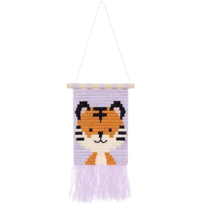 Kit DIY broderie - Rico Design - Tigre - 18 x 30 cm - Fanion - Mixte-0