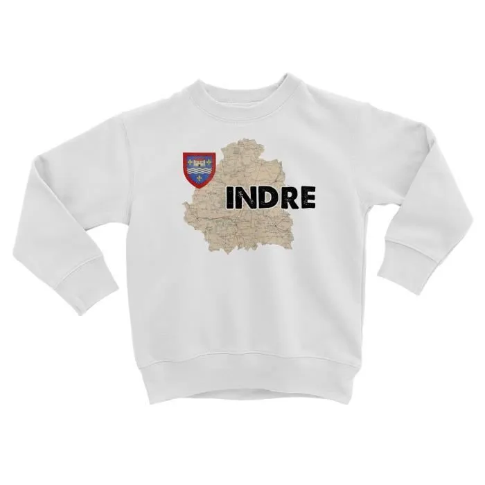 Sweatshirt Enfant Indre 36 Département Cheateauroux Carte Ancienne Rare-0