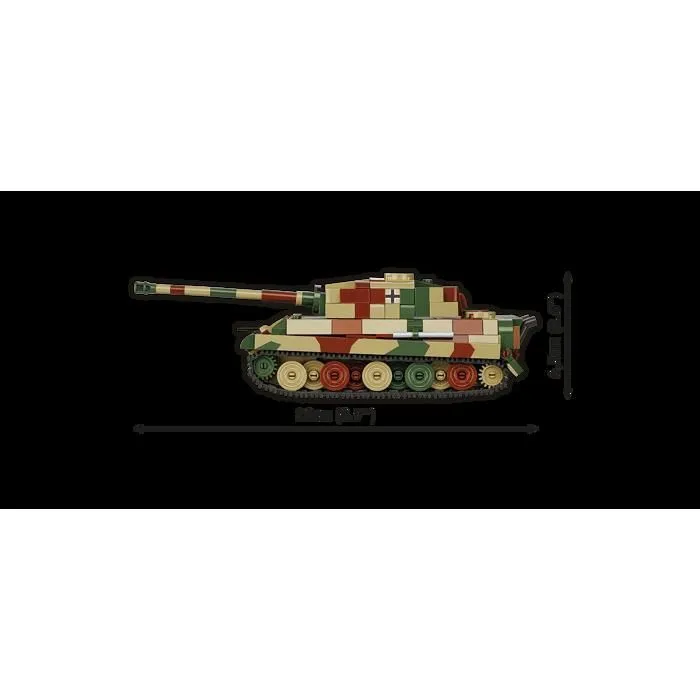 Jeu de construction - COBI - PZ.KPFW. VI B TIGER II - 500 pièces - Multicolore - 1:48-4