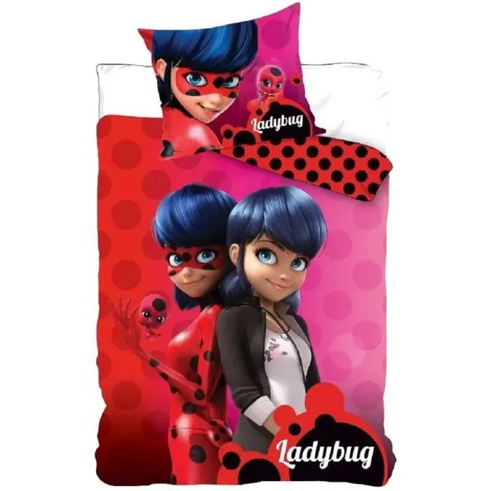 Housse de Couette Ladybug Parure de lit Miraculous 100% Coton-1