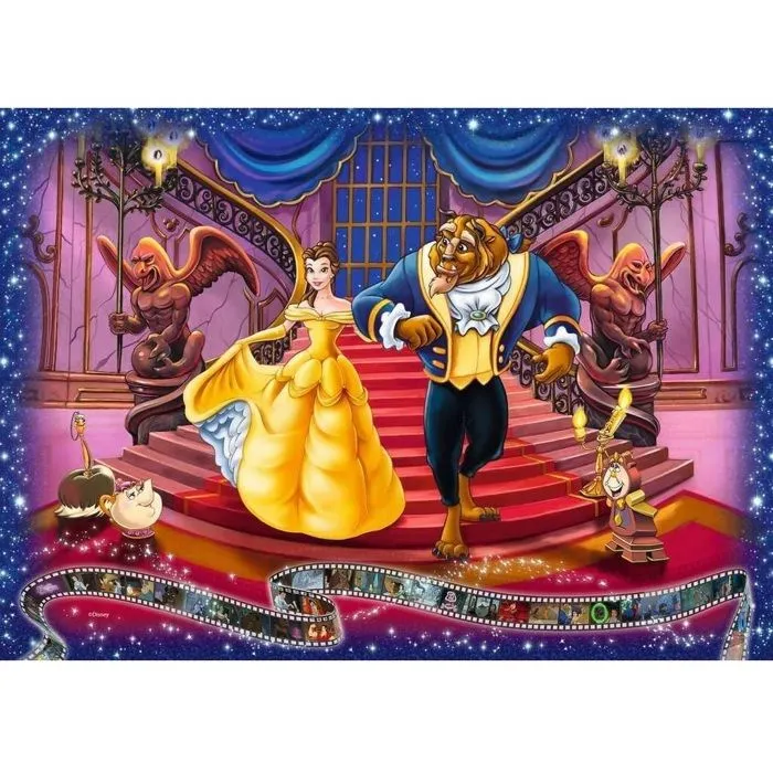 Puzzle 1000 pièces - RAVENSBURGER - La Belle et la Bête - Thème Cinéma - Difficulté Moyenne-2