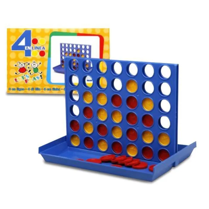 Jeu de société - 4 en Ligne - Plastique - Pour toute la famille-0