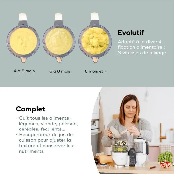 Babymoov Pack Nutribaby(+) Blanc & 3 Babybols 180mL + 2 cuillères - Idéal pour la diversification-4