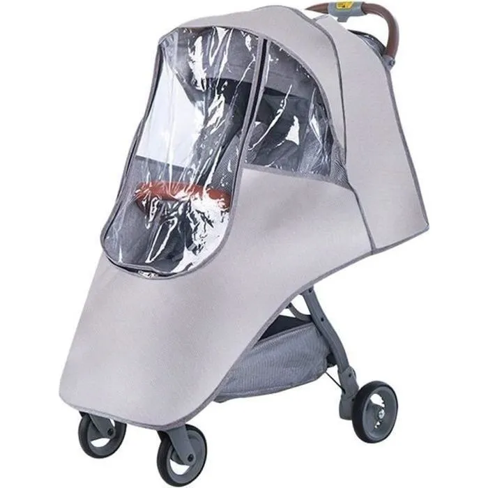 Habillage Pluie Poussette Universelle Canne Protections Pluie et Vent pour Poussettes-0