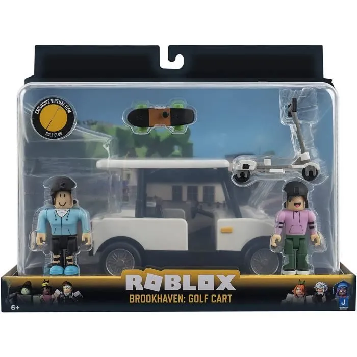 Roblox Collection des Célébrités-Véhicule Vedette-Brookhaven : voiturette de Golf [Comprend Un Article virtuel Exclusif], ROG0239-1