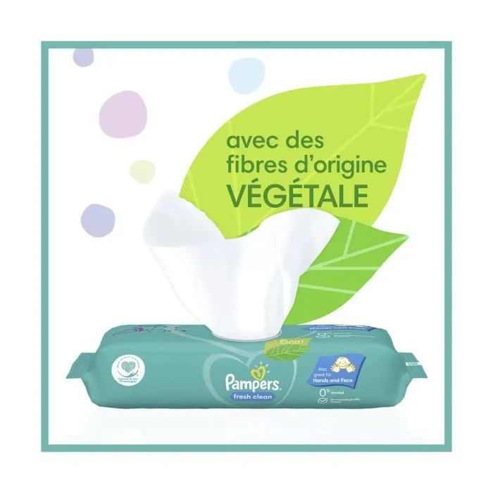PAMPERS Lingettes Bébé - FRESHCLEAN - Lot de 1 x 80 lingettes-2