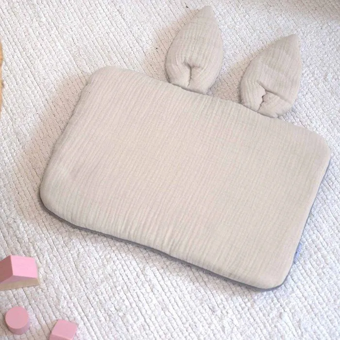 Oreiller plat lapin en gaze de coton - SEVIRA KIDS - Jeanne Terracotta TU - Bébé - Nomade - 25x35 cm-2