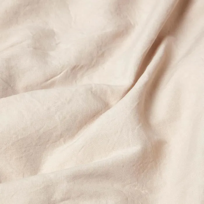 Housse de couette en lin lavé et coton Beige - 240 x 220 cm-1