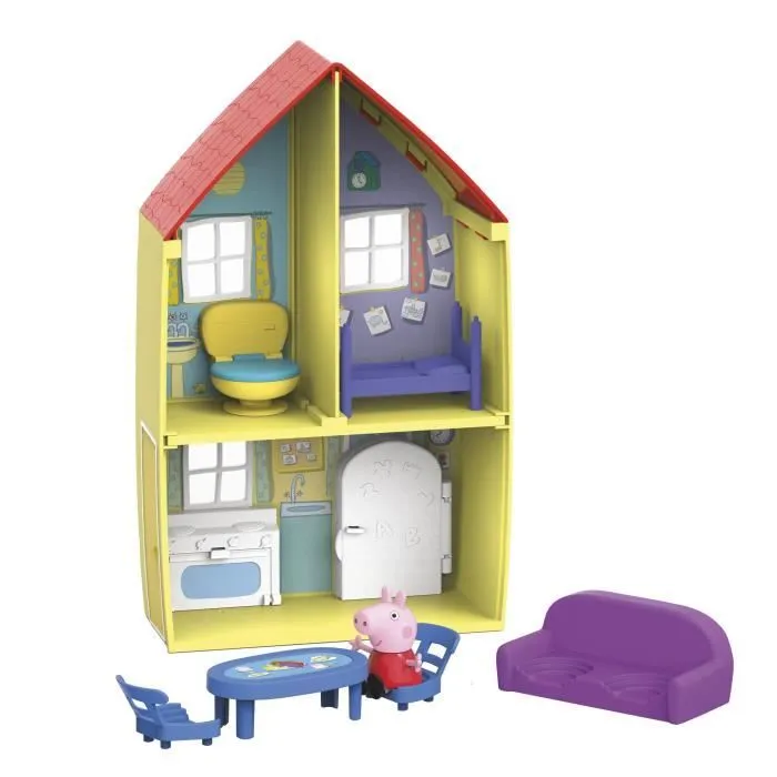 Peppa Pig La maison familiale de Peppa, Jouet pour enfants d'âge préscolaire, comprenant une figurine et 6 accessoires, dès 3 ans-1