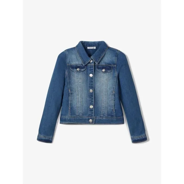 NAME IT Veste en Jean Medium Bleu Denim Enfant-0