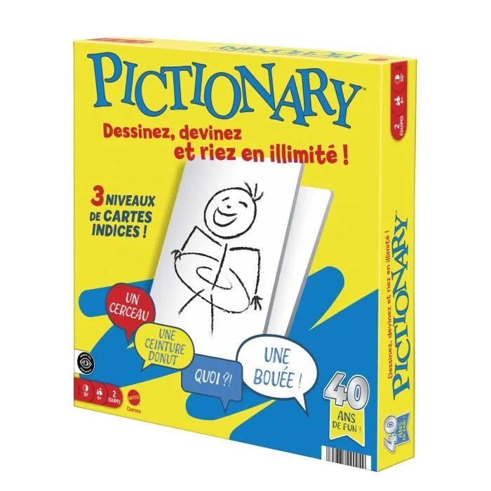 Pictionary-Jeu De Société Familial Pour Enfants Et Adultes - 8 ans+- JDX98-3
