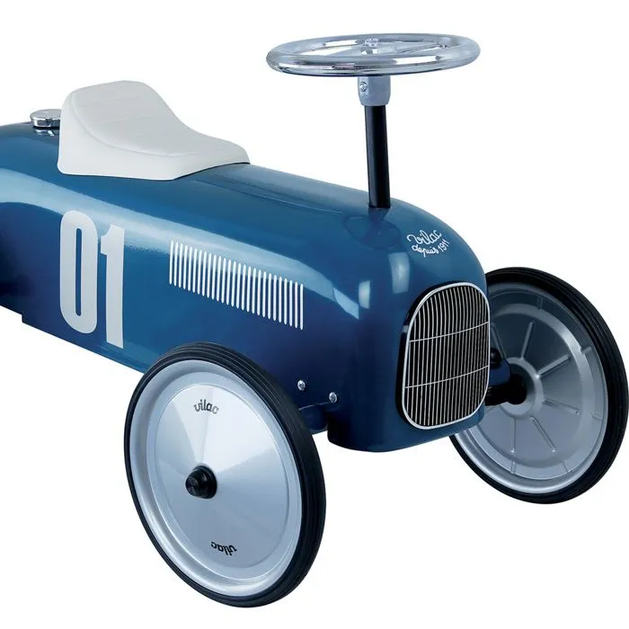 Vilac - Porteur voiture vintage bleu pétrole-3