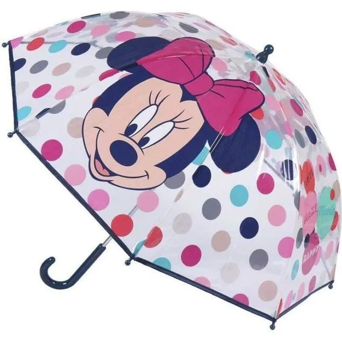 Parapluie - Minnie Mouse - Bleu - 100% POE - Tiges 45 cm - Ø 71 cm-0