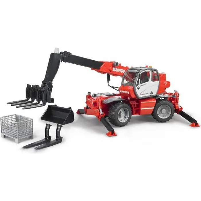 Manitou Téléscopique MRT 2150 - BRUDER - Avec Accessoires-0