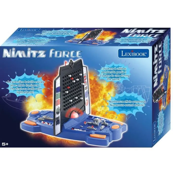 Jeux Societe - Gt2500 Nimitz Bataille Navale Effets Lumineux Sonores 3 Jokers Bleu/noir.-2