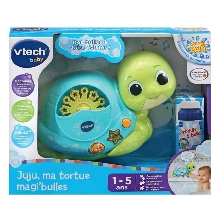 Tortue musicale VTECH JUJU MA TORTUE MAGI BULLES pour bébé de 1 à 5 ans-3