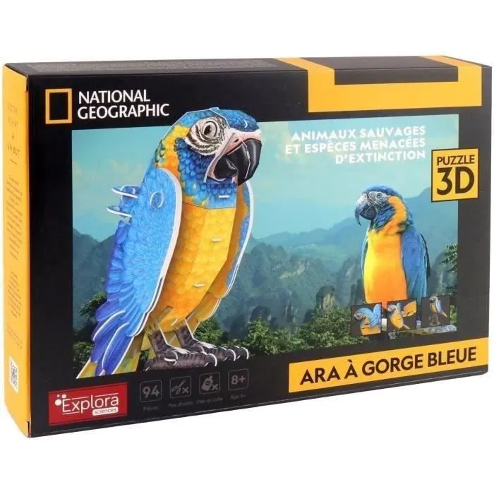 Puzzle 3D - Perroquet - Jeu de construction - EXPLORA - Oiseau - 94 pièces - Dès 8 ans-5