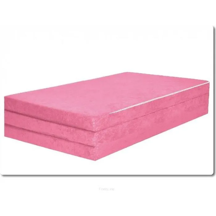 Matelas d'appoint pliant - FORTISLINE - 2 places - Rose - Mousse polyuréthane-0