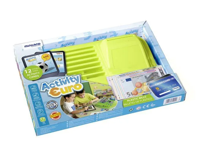 Jeu de societe - jeu de plateau Miniland - Miniland31902 - Activity Euro Plateau, 31902, Multicolore, Large-1