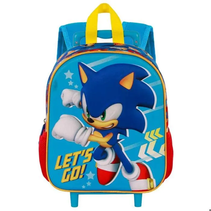 Sac à dos 3D à Roulettes Petit - Sonic Go - Bleu- Taille Unique-1