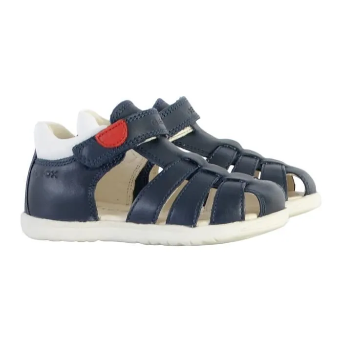 Sandale Plate Cuir Geox  Macchia - Marine-2