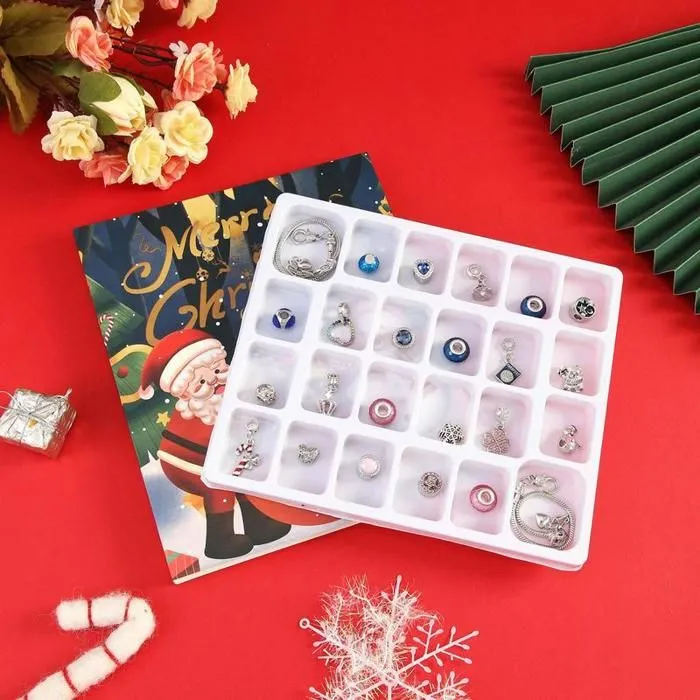 Calendrier de l'Avent Noël Enfants 2024, Bracelets et Bijoux, Compte à Rebours 24 Jours-1
