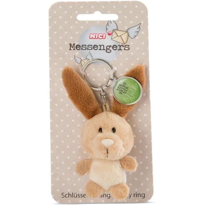 Porte-clés - Nici - Ich bringe dir Glück - Lapin en peluche - 7 cm - Mixte - 3 ans et plus-1