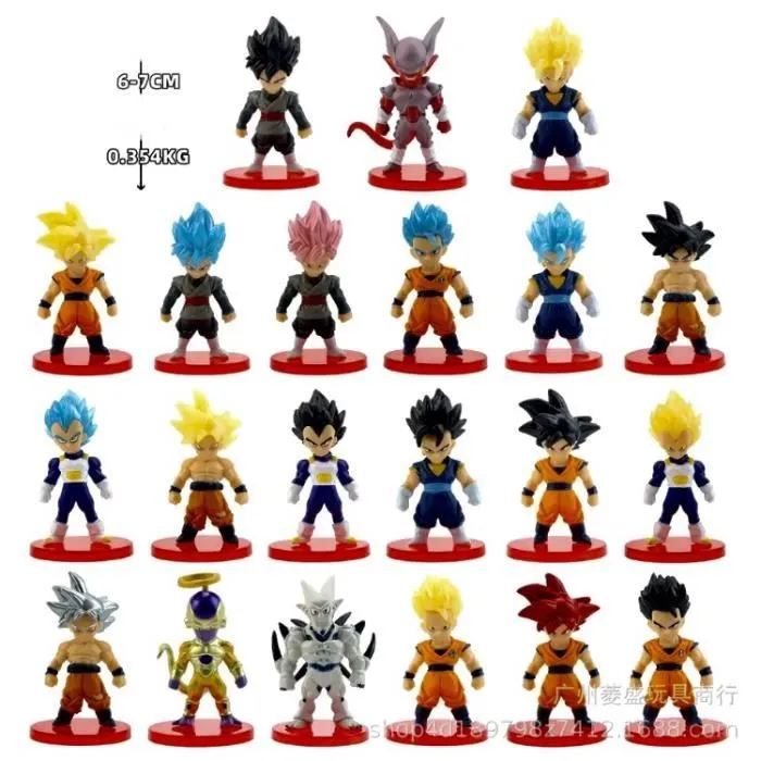 figurine dragon ball z personnages DBZ jouets lot 21 pièces manga décoration gateau-0