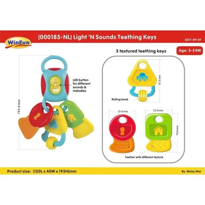 WinFun  Dentition Porte-clés, Couleur Rouge (CPA Toy Group ) - 7300185-1