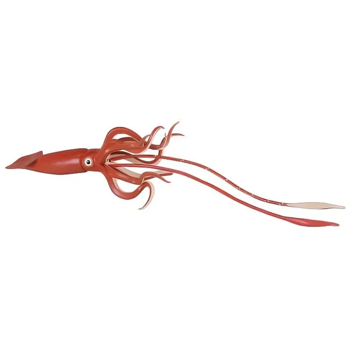 Figurine Calamar géant - SAFARI - Modèle peint en plastique - Pour enfants de 3 à 9 ans-0