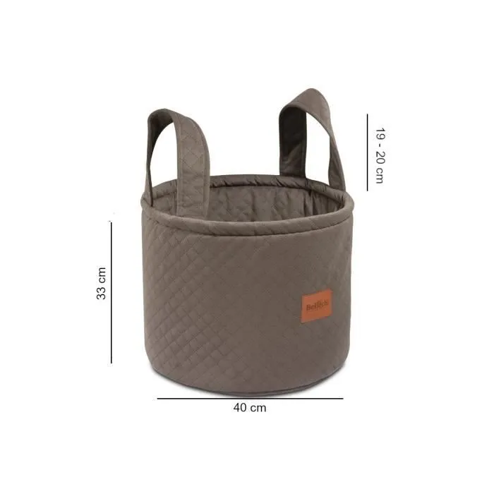 Bellochi Panier Rangement Enfant - Pliable et Universel Panier Rangement Jouet - Velours Doux - 33x40cm Brun-3
