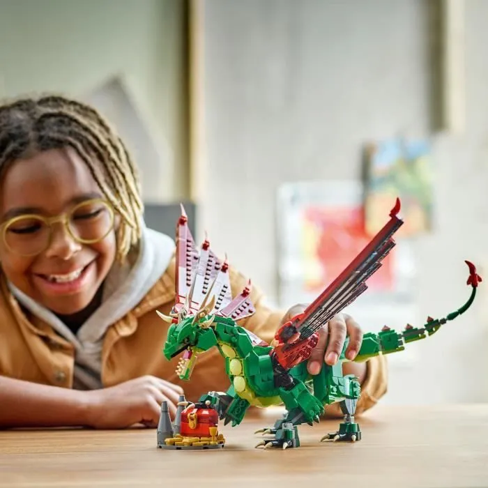 LEGO Creator 31161 3-en-1 Le dragon médiéval - Jeu de construction pour garçon dès 9 ans-4