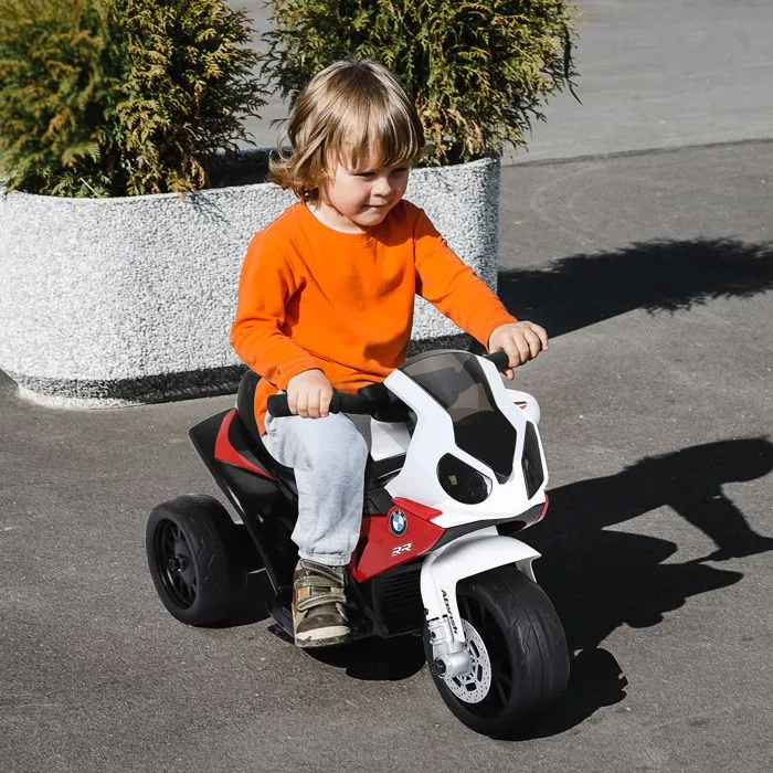 Moto électrique enfants - HOMCOM - 3 roues et 2,5 Km/h - avec effets lumineux et sonores - charge max. 20 kg - BMW S1000 RR - rouge-1