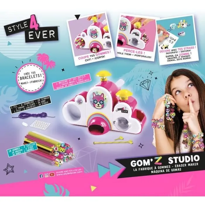 Gom'z Studio - Fabrique à gomme pour créer des bijoux - Canal Toys-4