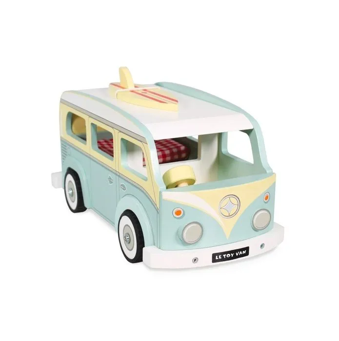 Camping-Car de vacances - LE TOY VAN - Jouet en bois - Multicolore - Bleu - Enfant-1