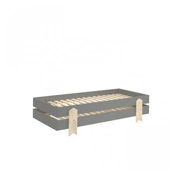 2 Lits Modulo Smiley Gris-0