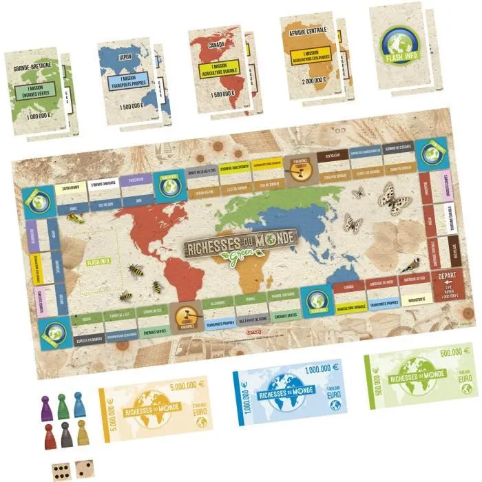 LANSAY - RICHESSES DU MONDE GREEN - Jeu de société - 2 à 6 joueurs - Dès 8 ans-1