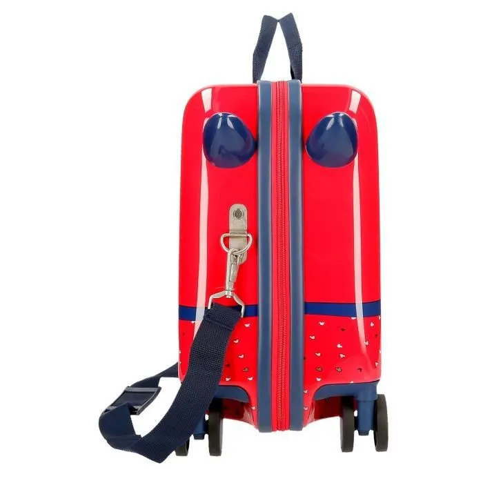 Valise Enfant - DISNEY - Happy Mickey - 2 roues multidirectionnelles - 2 roues bidirectionnelles - Rouge-3