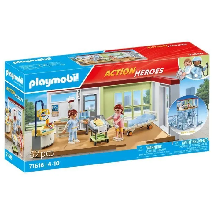 PLAYMOBIL - 71616 - Chambre de maternité-5