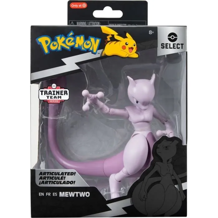 Figurine - BANDAI - Pokémon Mewtwo - 12 cm, ultra articulée et très détaillée-2