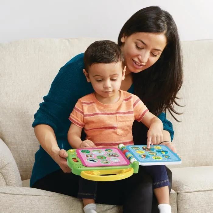 VTECH - Mon Imagier Bilingue - 100 Animaux - Livre interactif bilingue - Pour Enfant - Pile - Multicolore-2