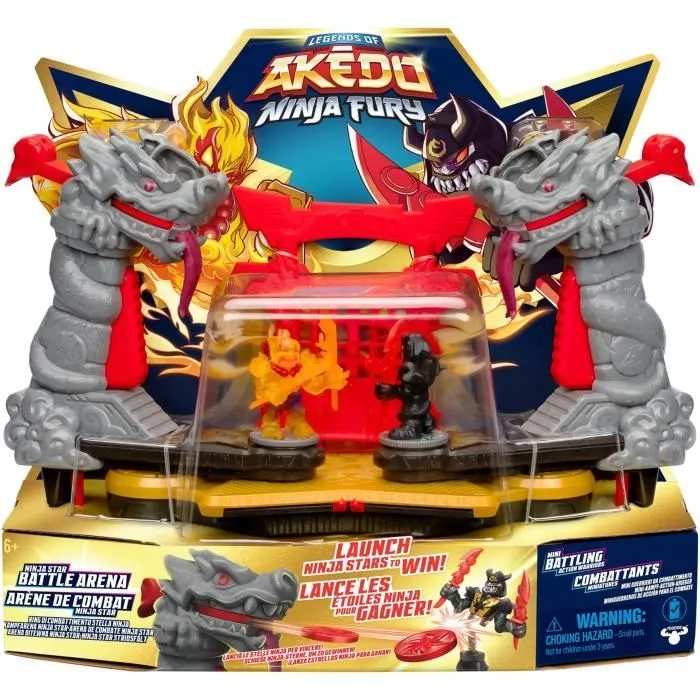 Arène de Combat Ninja Fury - MOOSE TOYS - AKEDO - Combat avec figurines, contrôleurs et effets sonores-5