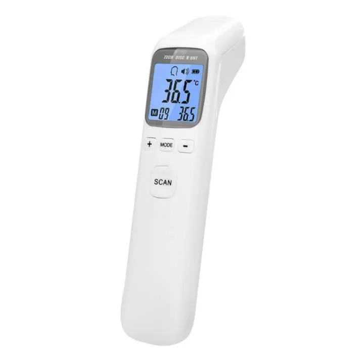 Thermomètre Professionnel / Surface des Objets, Thermomètre Frontal Infrarouge Numérique Multi-Fonctionnel Contact - gris ±0.2°-0