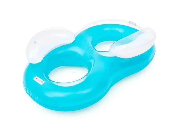 Bouée flotteur double - BESTWAY - 188 x 117 cm - PVC - Pour enfants de 8 ans et plus-0