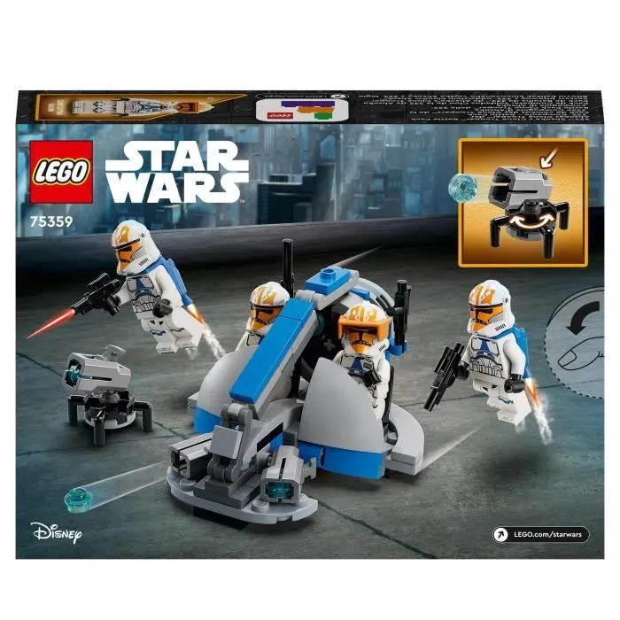 LEGO® Star Wars 75359 Pack de Combat des Clone Troopers de la 332e Compagnie d’Ahsoka, Jouet avec Véhicule Speeder-5