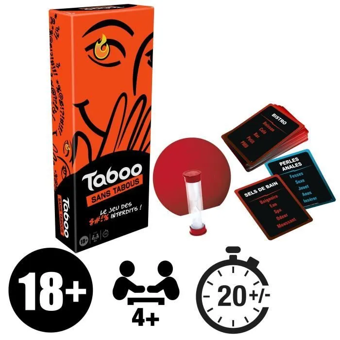 Taboo sans tabous, jeu de société adulte, le jeu des mots interdits, à partir de 18 ans-3