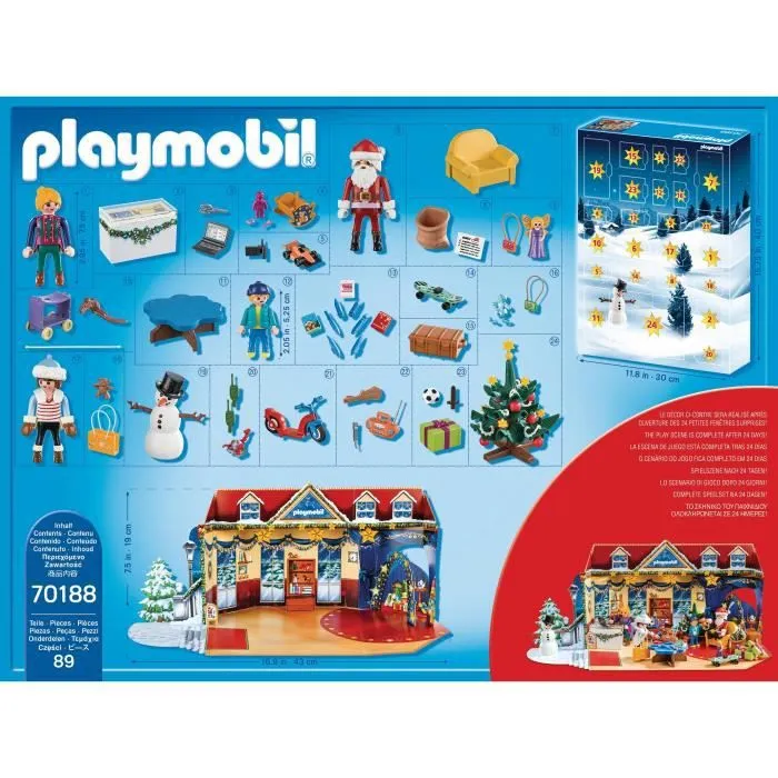 Calendrier de l'Avent PLAYMOBIL - Boutique de Jouets - 89 pièces - Pour Enfant de 4 ans et plus-1