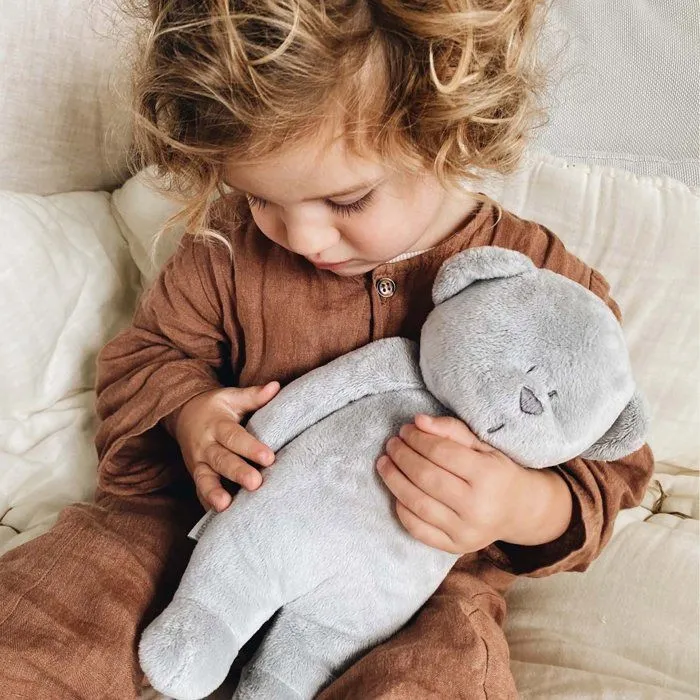 Veilleuse Moonie - Ours douceur sons & lumières - Gris - Rechargeable USB-3